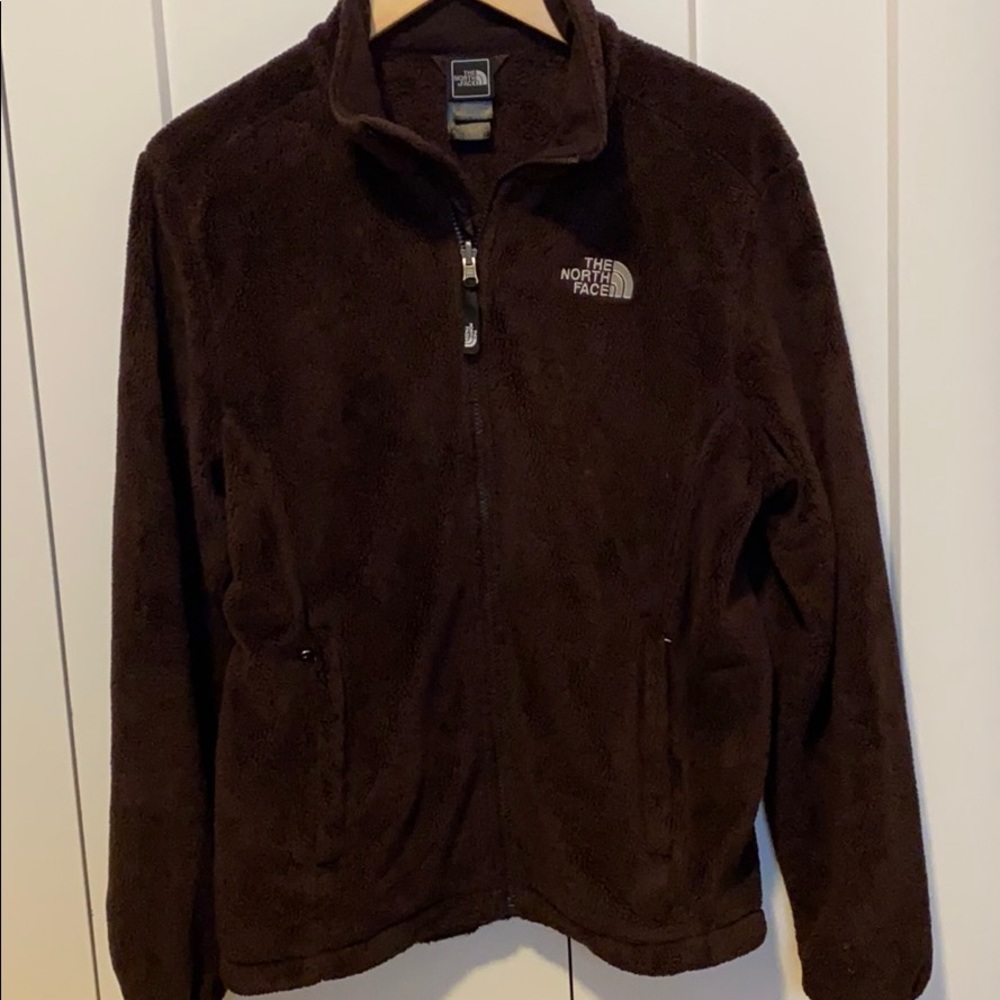 Dark plum North Face fleece jacket